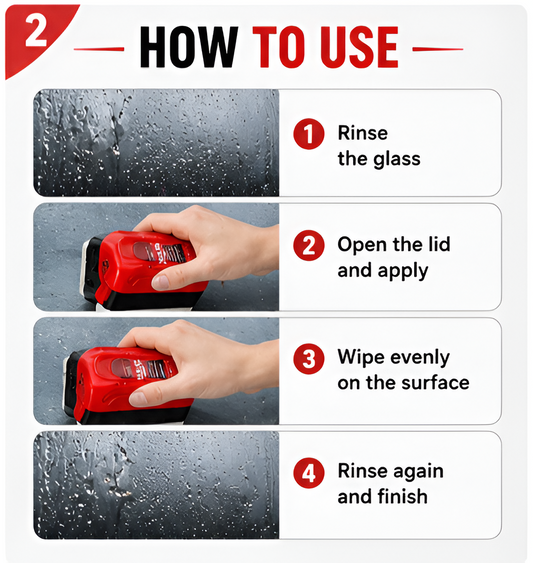 Kshineni Oil Film Cleaning Brush for Car Windshield | Hydrophobic Glass Cleaner & Visibility Enhancer