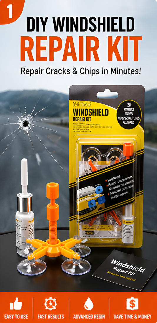 DIY Windshield Repair Kit | Car Glass Crack & Chip Repair Liquid Kit