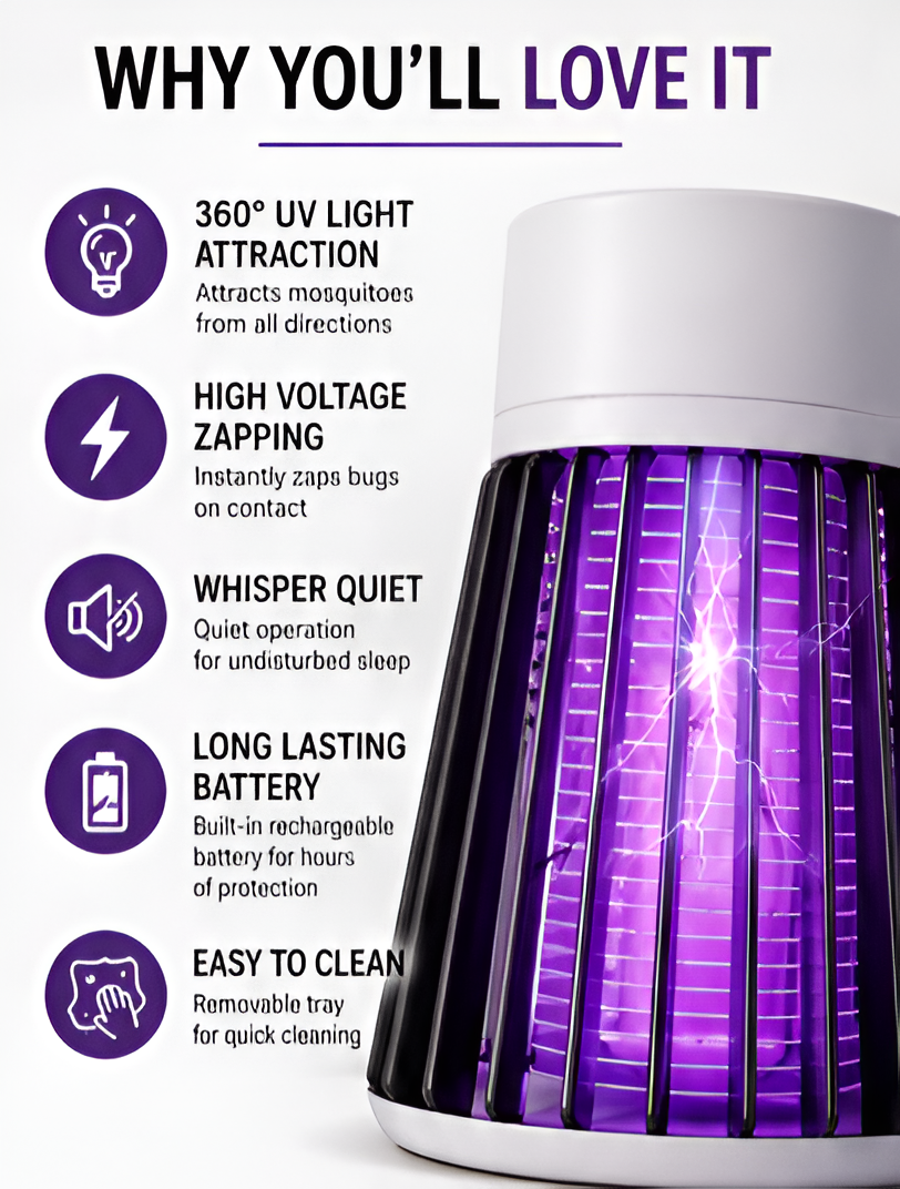 USB Rechargeable Mosquito Zapper Lamp