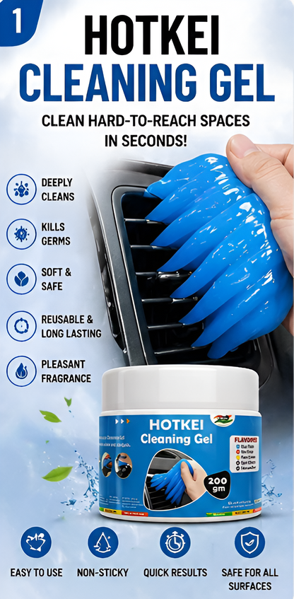 HOTKEI Cleaning Gel for Car Interior & Electronics | Reusable Dust Cleaner Slime for AC Vent, Keyboard, Dashboard & Gadgets | 200gm