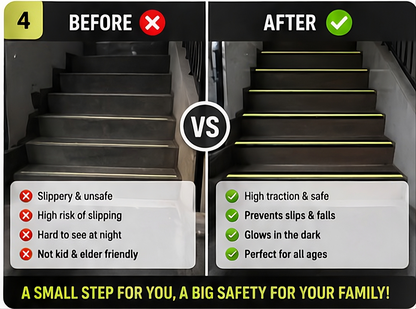 Anti-Slip Glow Safety Grip Tape – Waterproof Radium Adhesive Tape for Stairs, Floors & Walkways