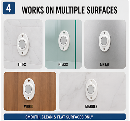Pack of 5 Magnetic Wall Mounted Remote Holder – No Drill Self Adhesive Remote Organizer