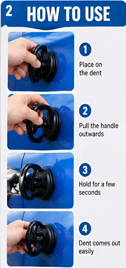 Heavy Duty Car Dent Puller Suction Cup | Paintless Dent Remover Tool for Cars, Bikes & Smooth Surfaces