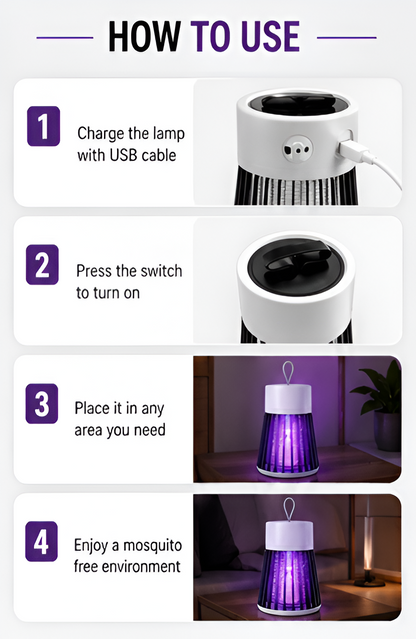 USB Rechargeable Mosquito Zapper Lamp